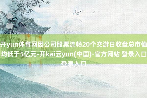 开yun体育网因公司股票流畅20个交游日收盘总市值均低于5亿元-开kai云yun(中国)·官方网站 登录入口