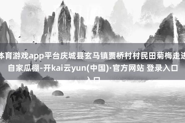 体育游戏app平台庆城县玄马镇贾桥村村民田菊梅走进自家瓜棚-开kai云yun(中国)·官方网站 登录入口